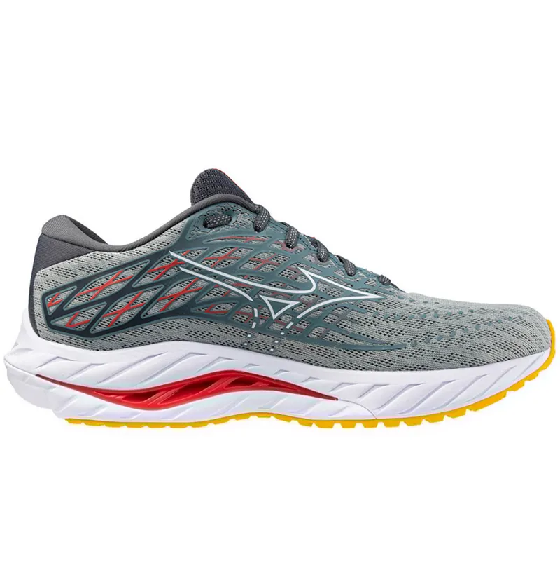 Mizuno Men's Wave Inspire 20 Running Shoes Abyss/White/Citrus-1